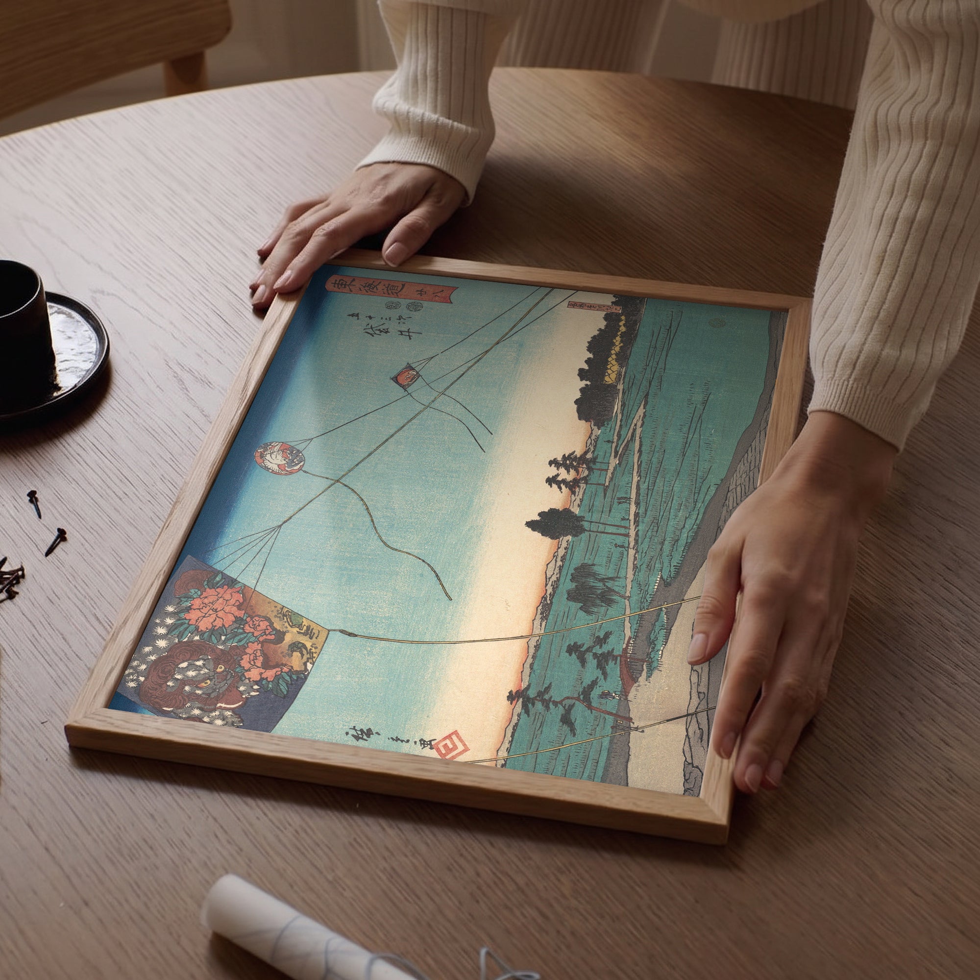 Hiroshige – Fukuroi Uçurtmaları Poster Baskı