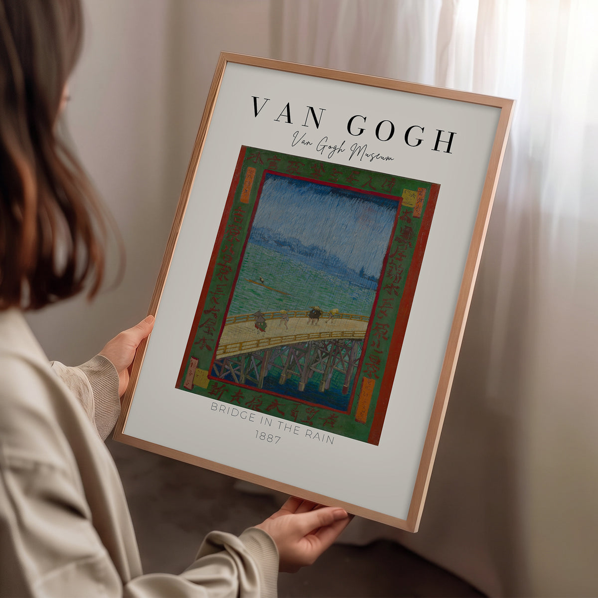 Vincent Van Gogh – "Yağmurda Köprü" Müze Poster Baskı