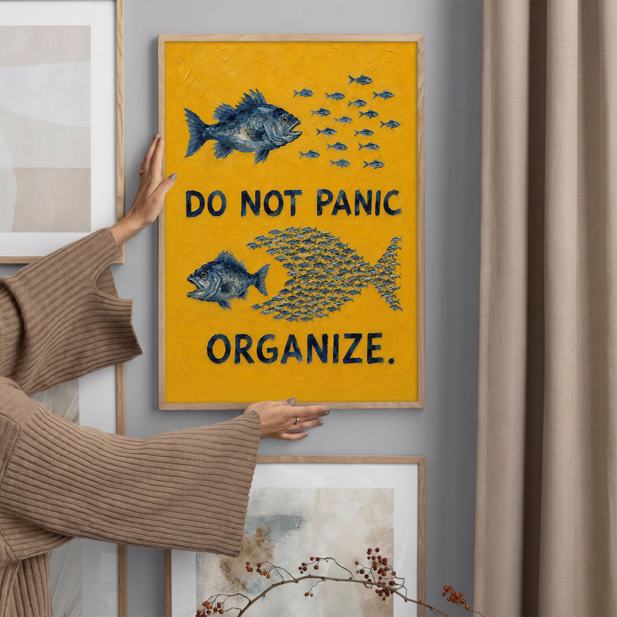 "Do Not Panic, Organize" Poster Baskı