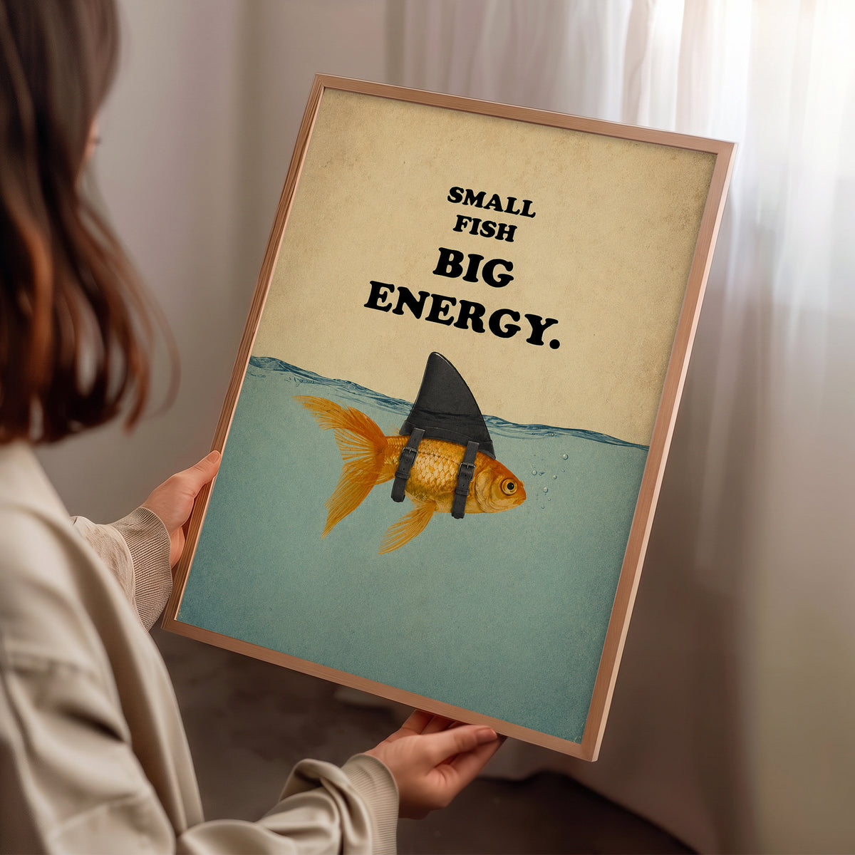 Small Fish Big Energy Poster Baskı