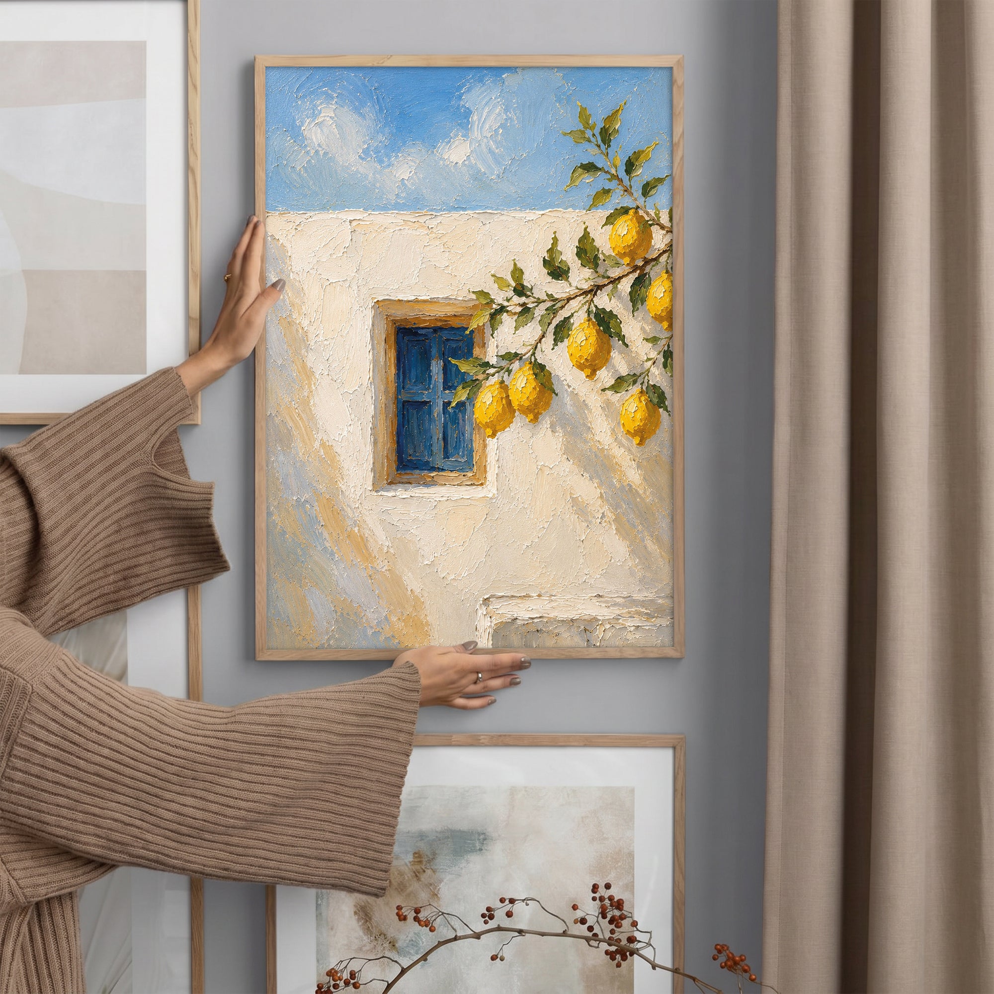 Limonlu Pencere Poster Baskı