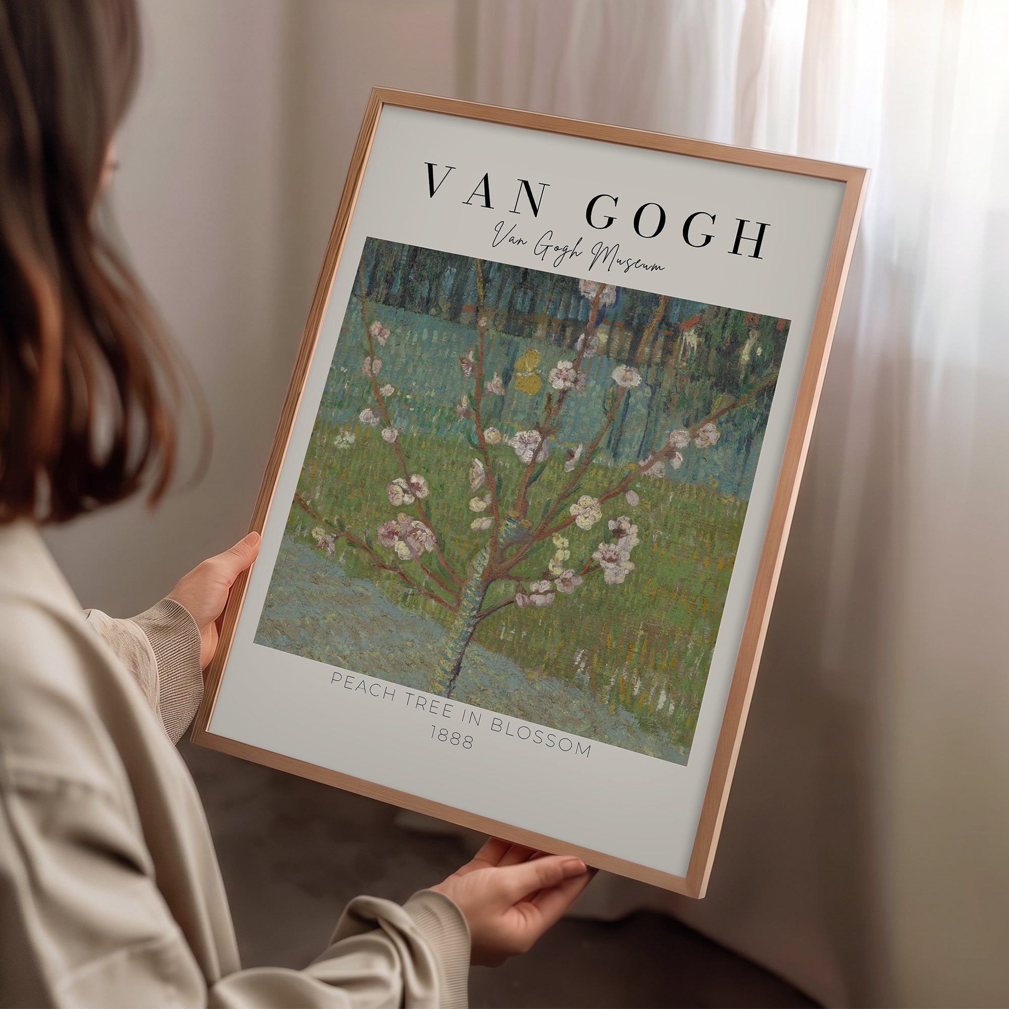 Vincent Van Gogh – "Çiçek Açan Şeftali Ağacı" Müze Poster Baskı