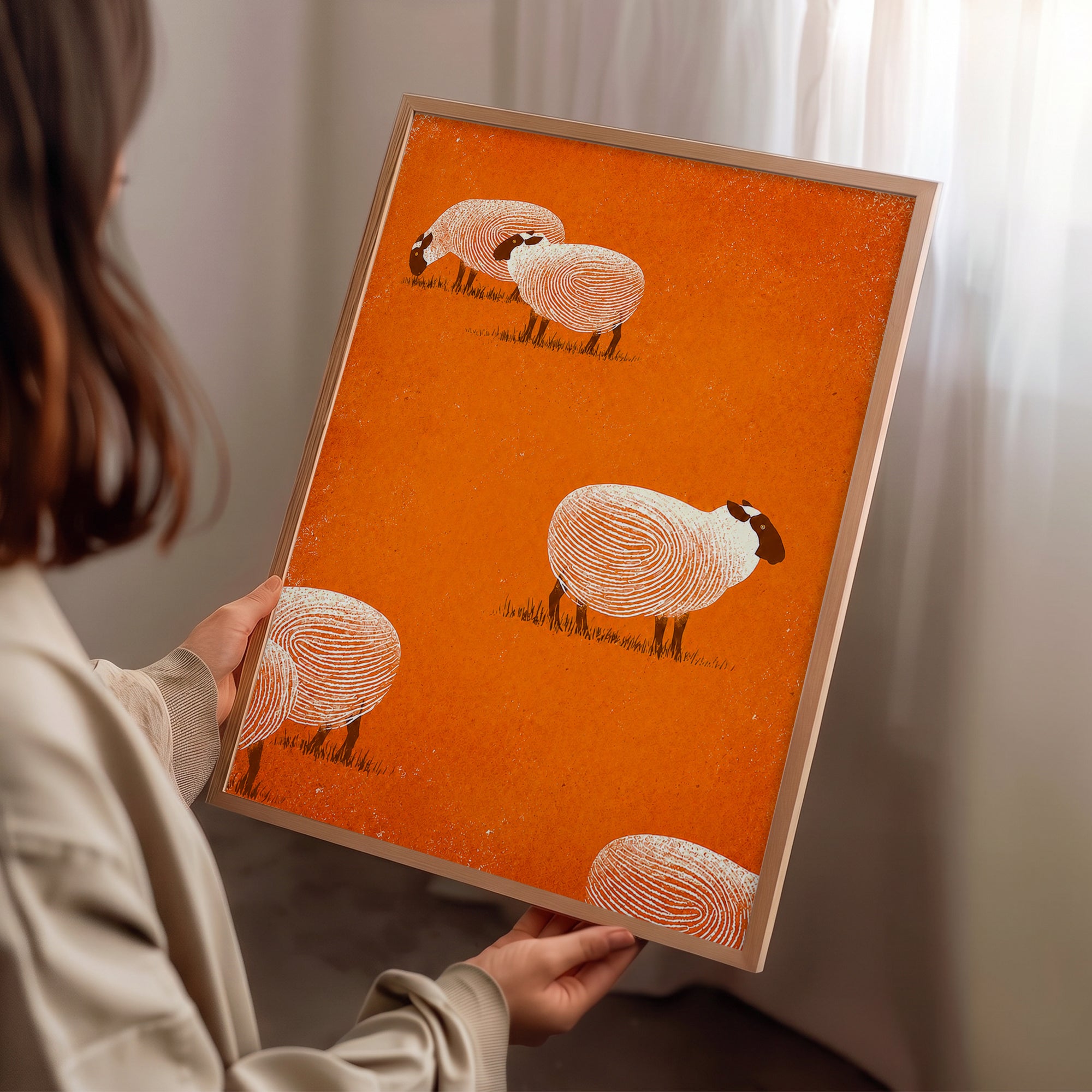 Turuncu Sürü Poster Baskı