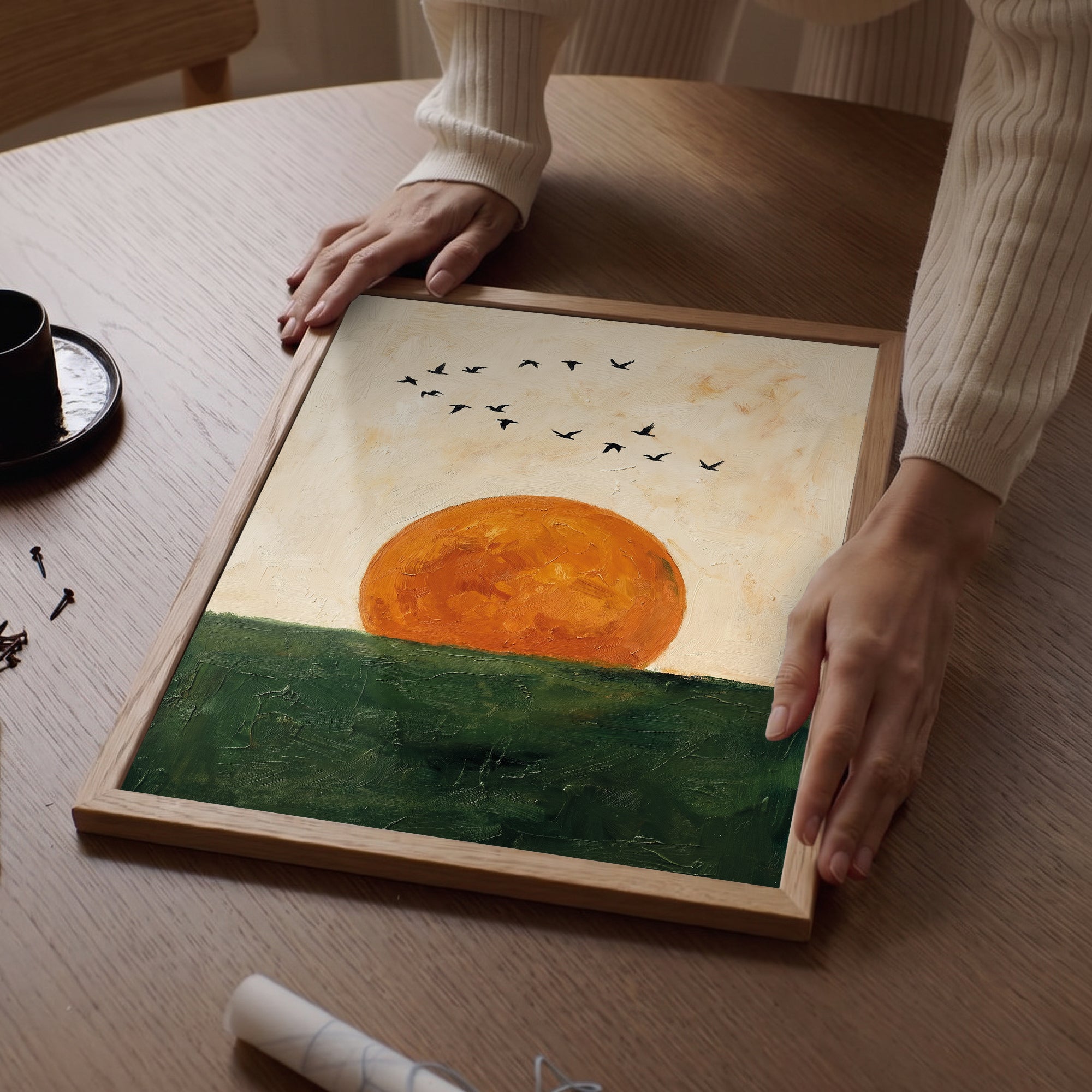 Gün Batımı Kuşları Poster Baskı