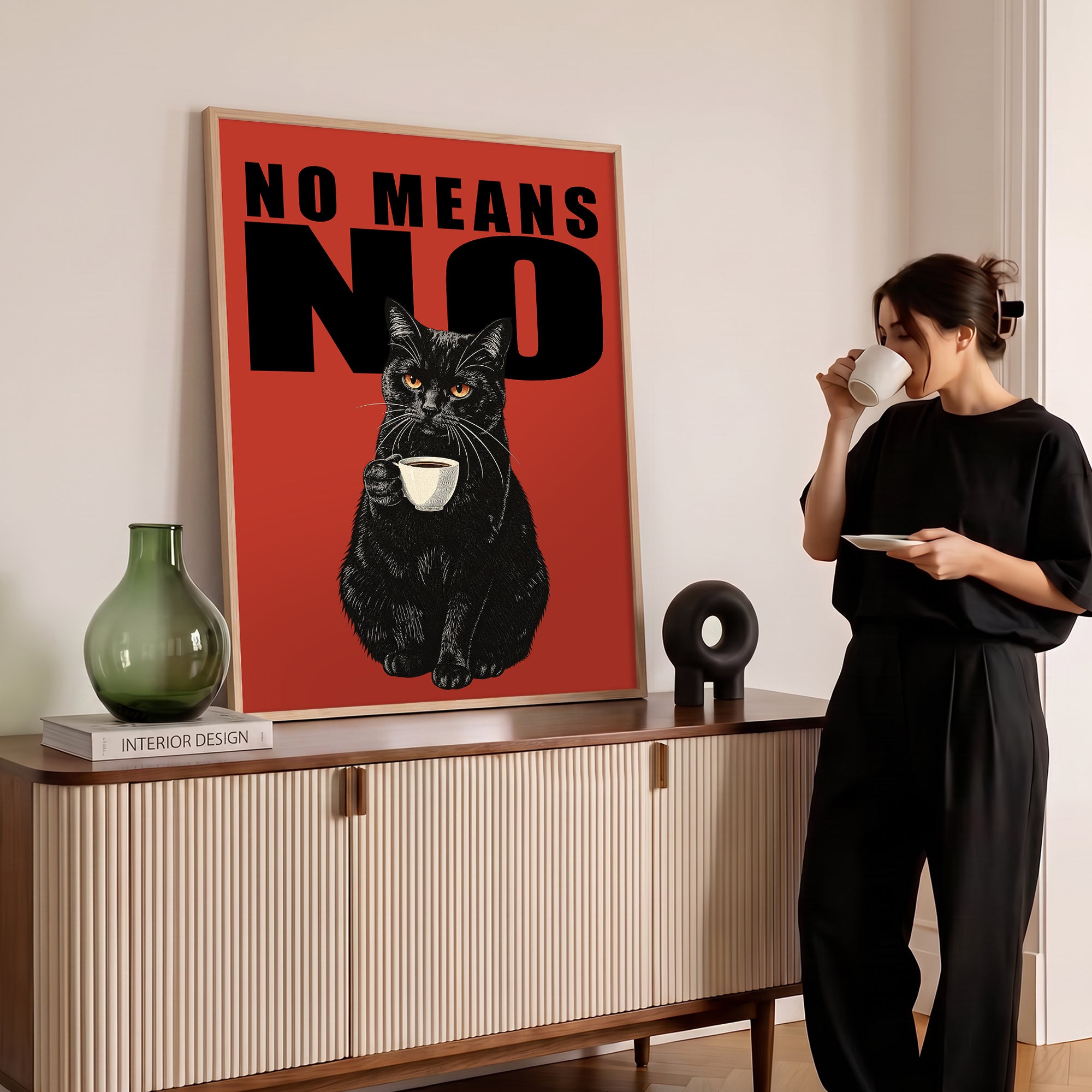"NO MEANS NO" Poster Baskı