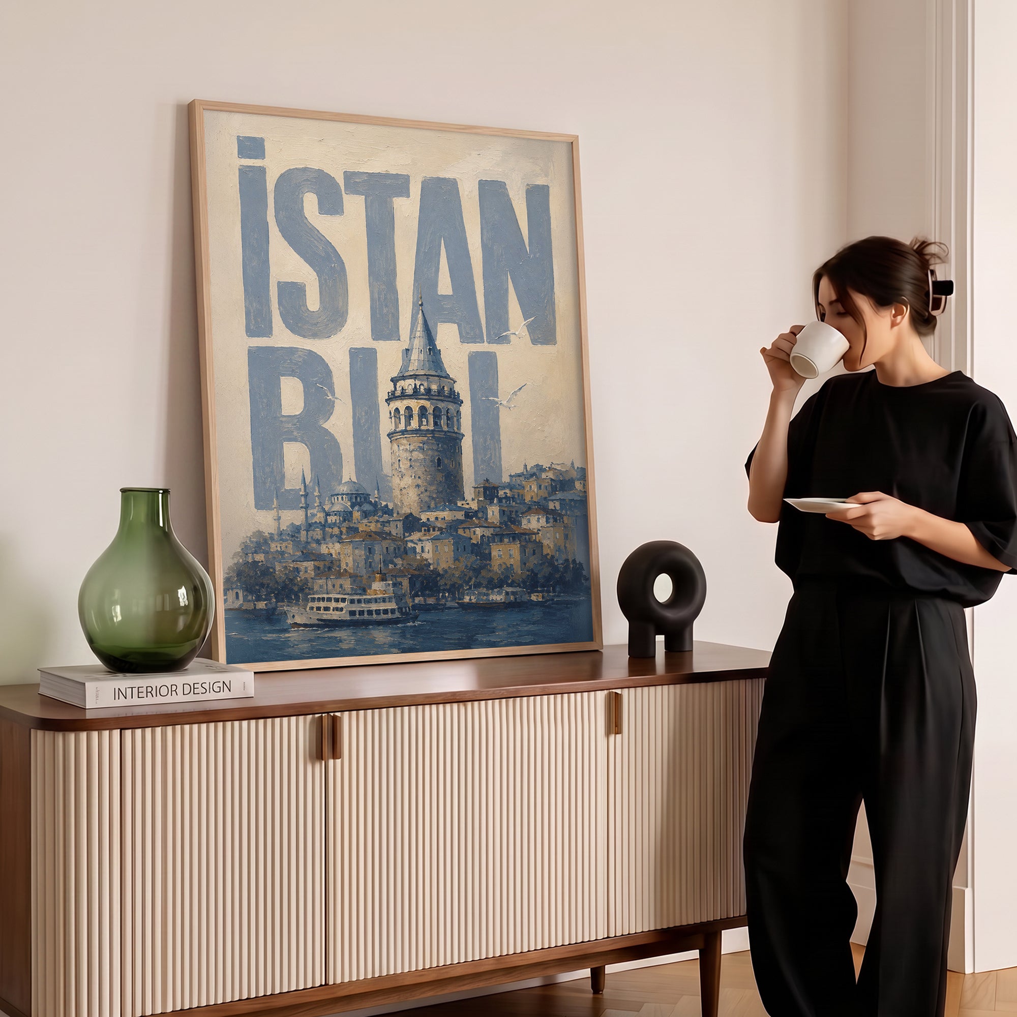 İstanbul Silüeti Poster Baskı
