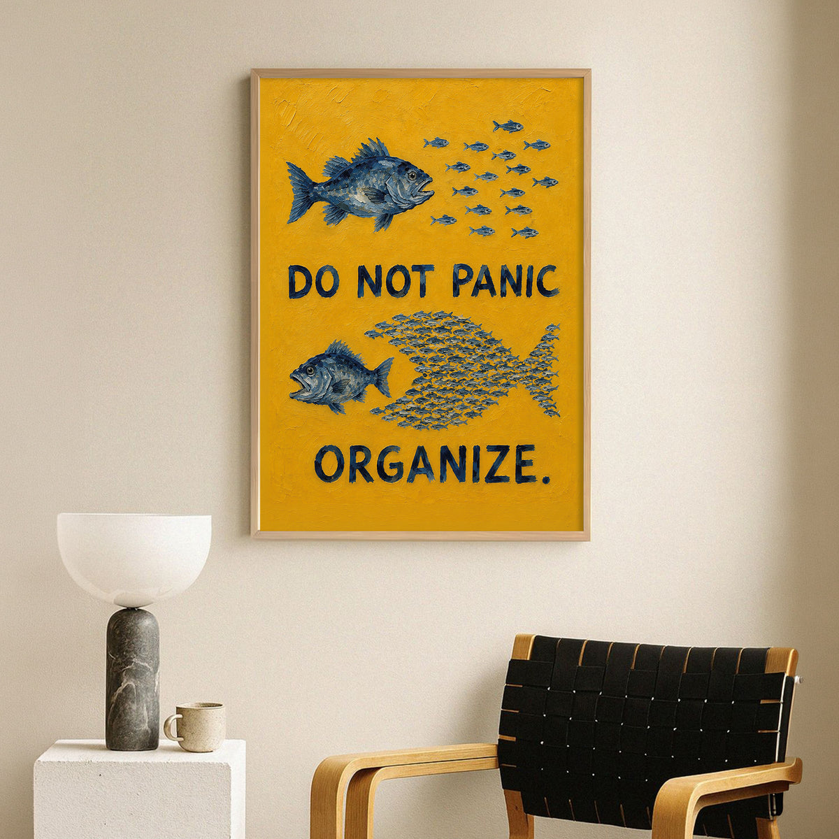 "Do Not Panic, Organize" Poster Baskı