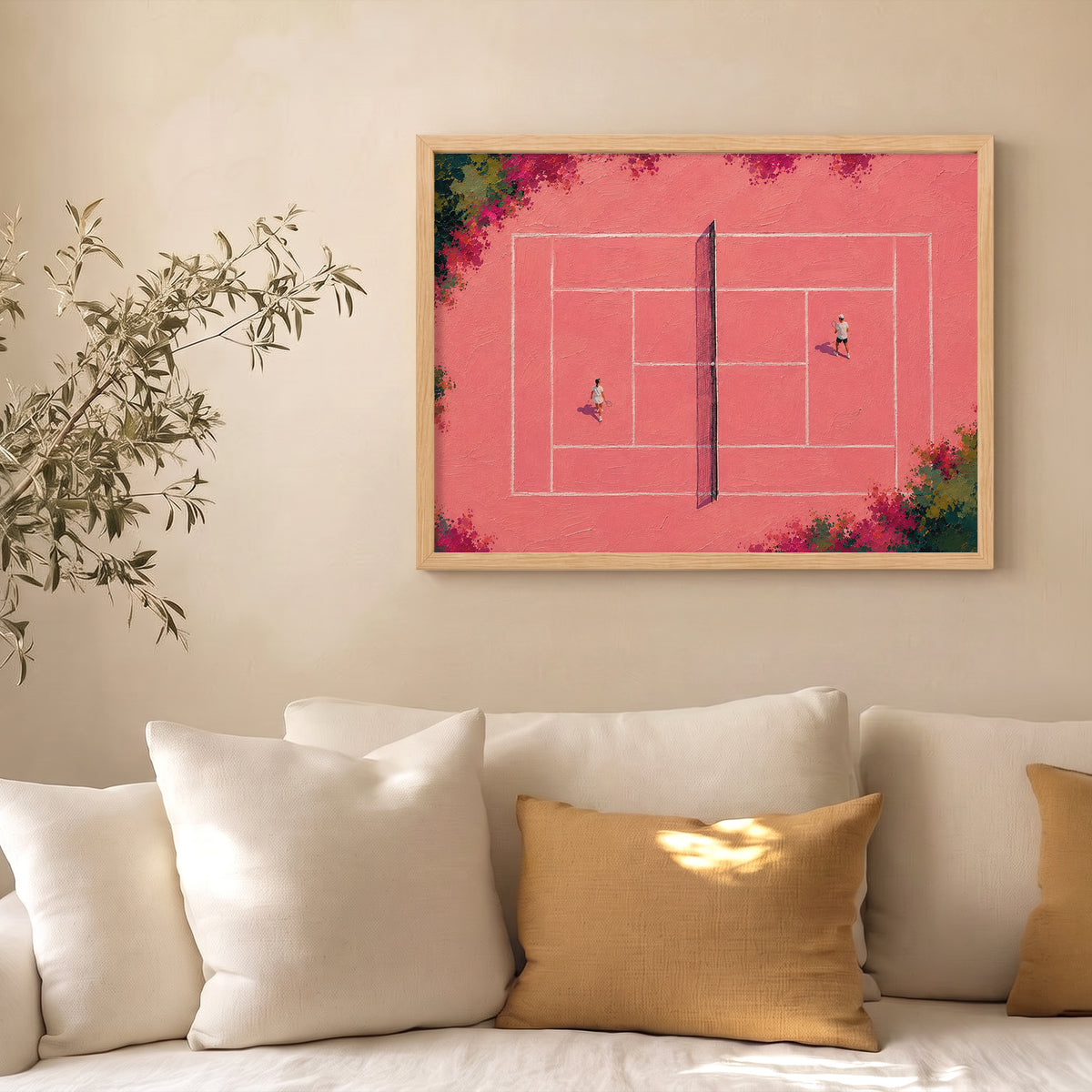 Pembe Kort Poster Baskı