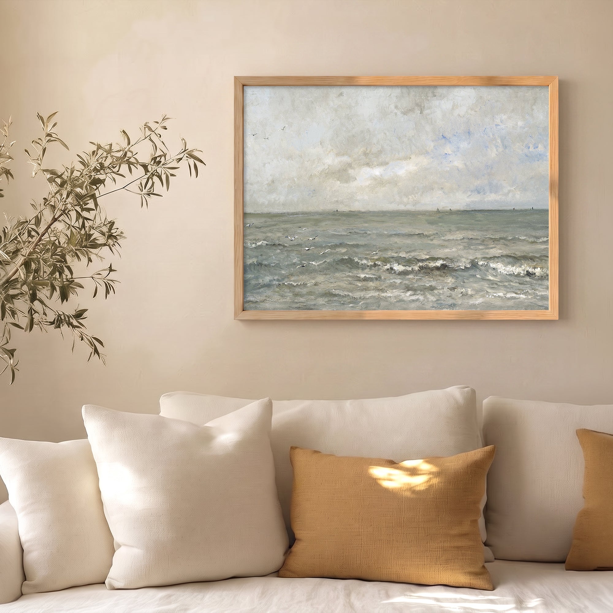 Charles-François Daubigny - Deniz Manzarası Poster Baskı