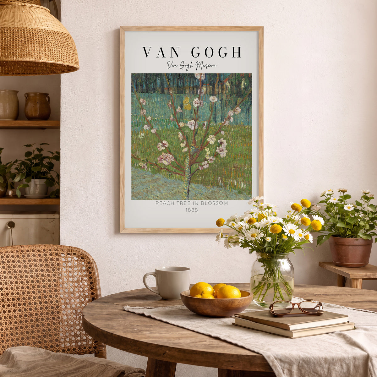 Vincent Van Gogh – "Çiçek Açan Şeftali Ağacı" Müze Poster Baskı