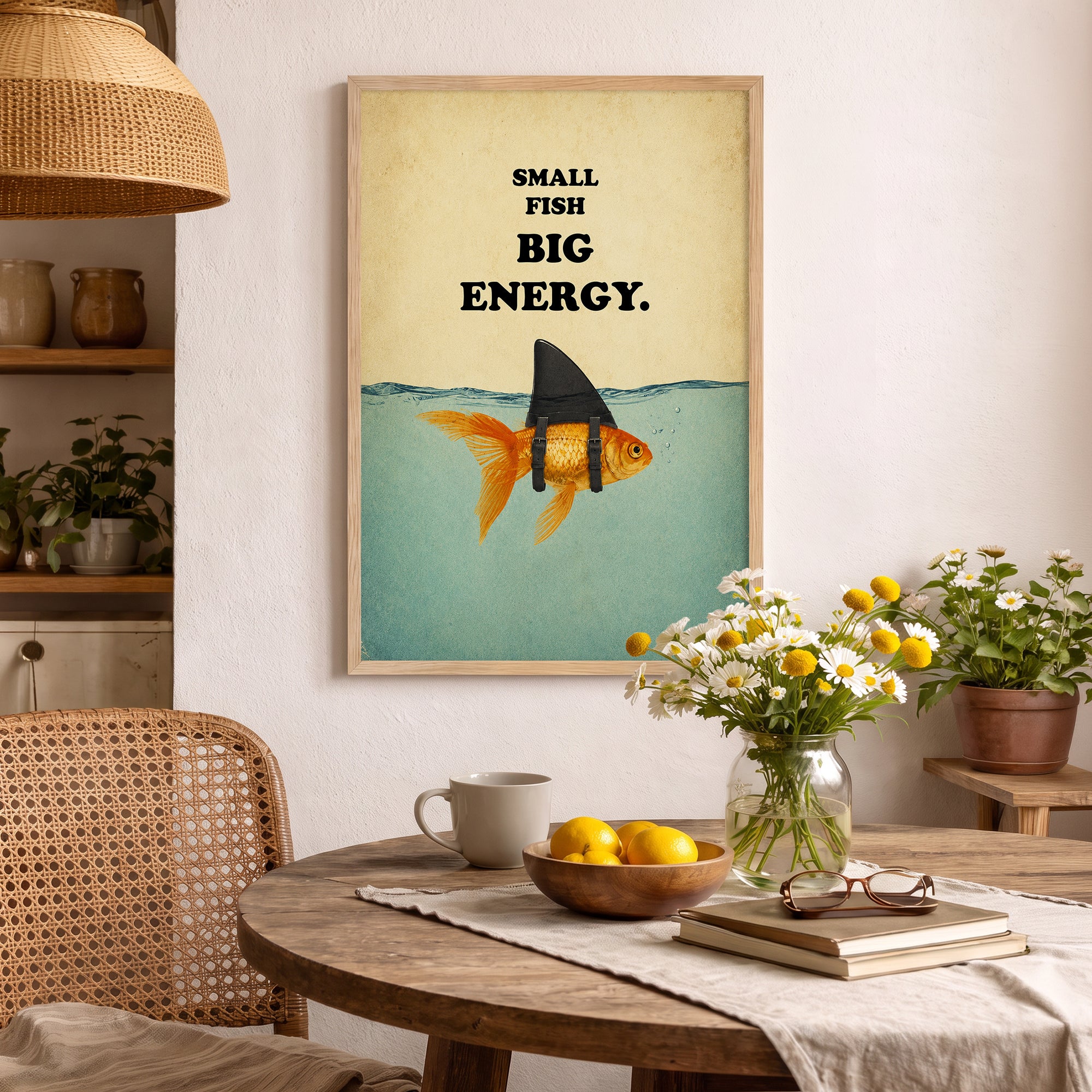 Small Fish Big Energy Poster Baskı