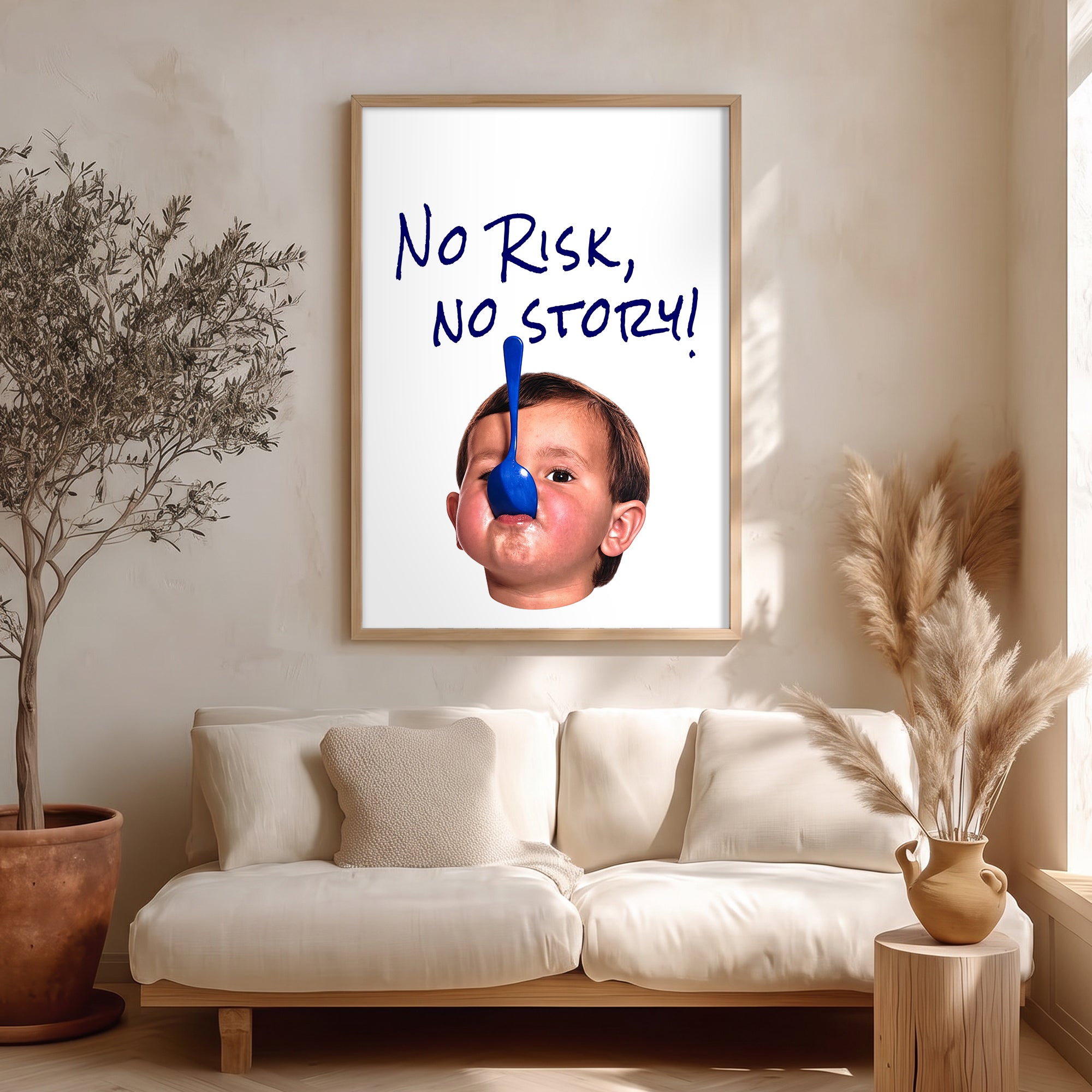 “NO RISK, NO STORY!” Poster Baskı