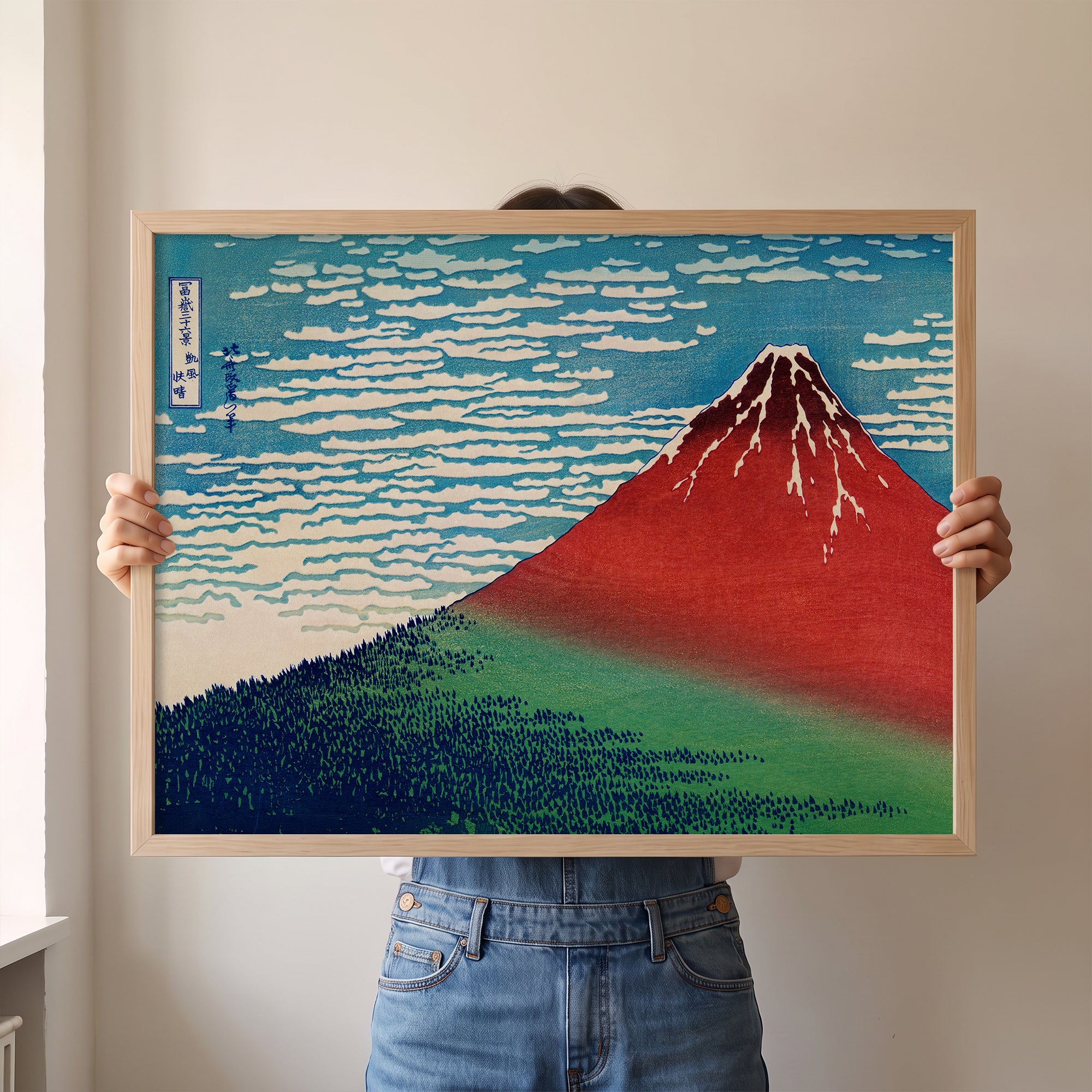 Katsushika Hokusai – Kızıl Fuji (c.1830–1832) Poster Baskı