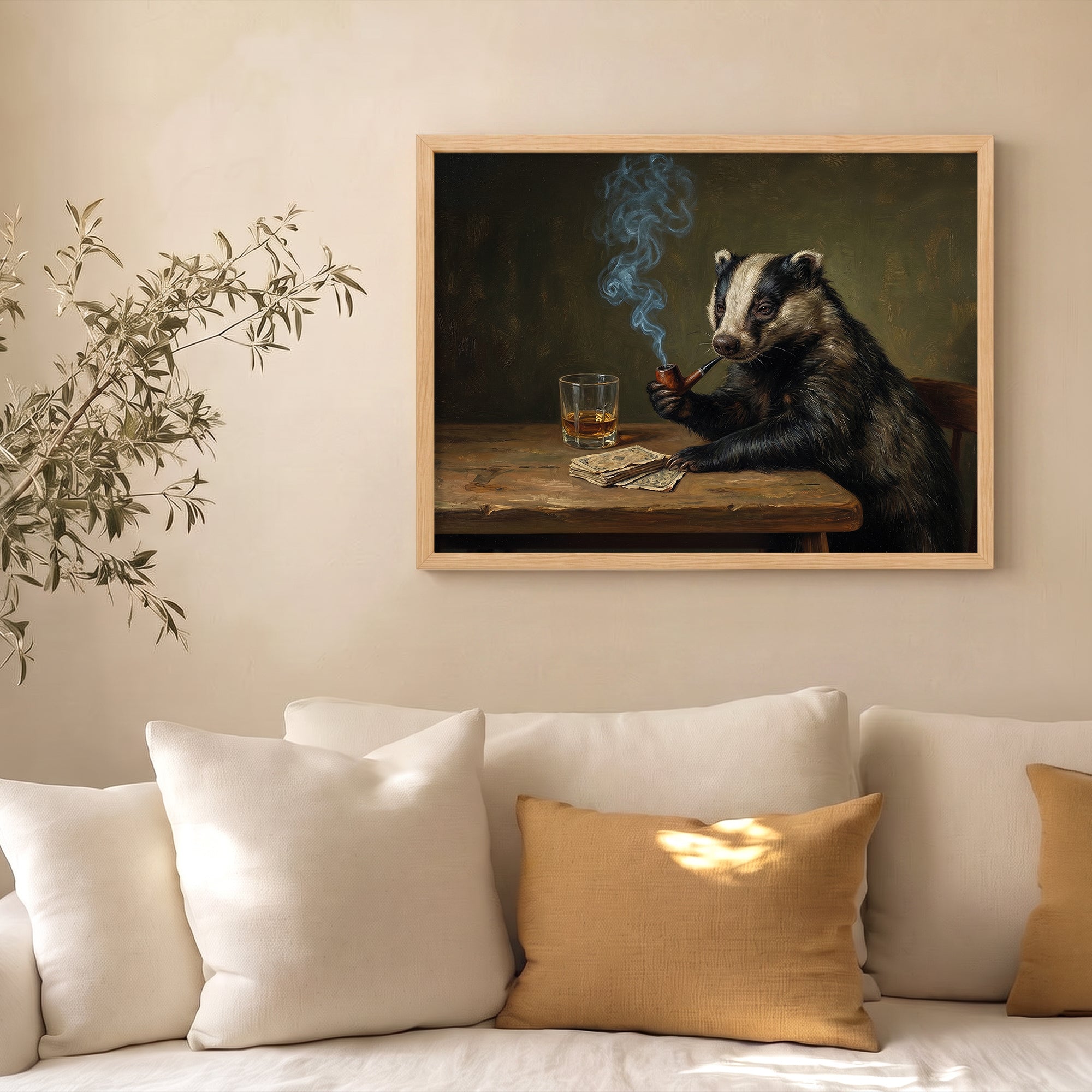 "Pipo İçen Porsuk" Poster Baskı