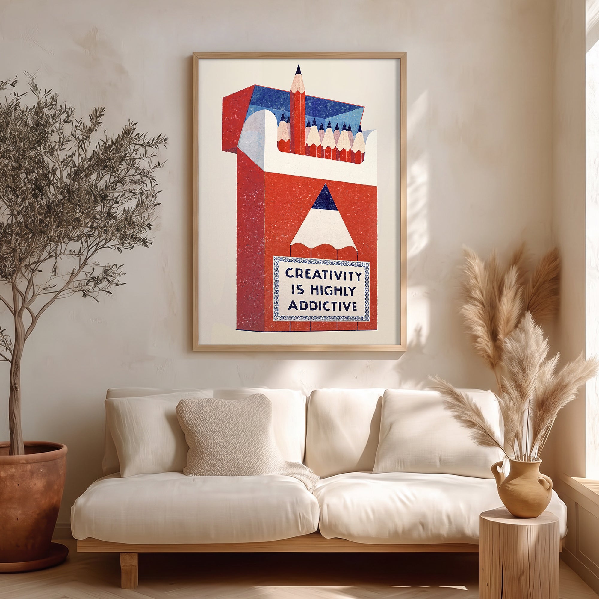 Yaratıcılık Bağımlılık Yapar Poster Baskı