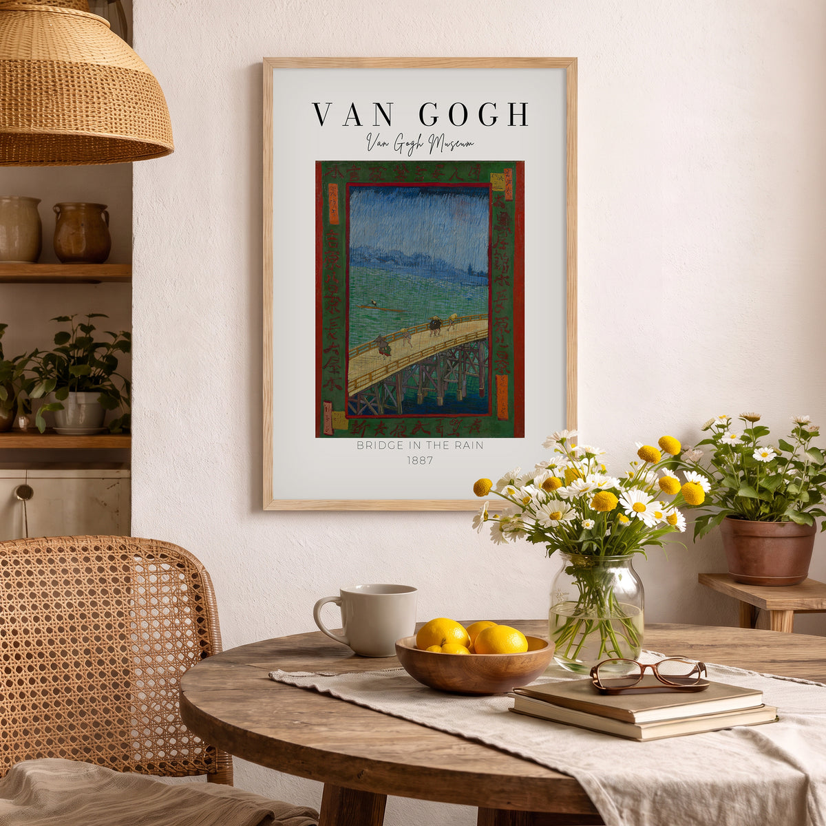 Vincent Van Gogh – "Yağmurda Köprü" Müze Poster Baskı
