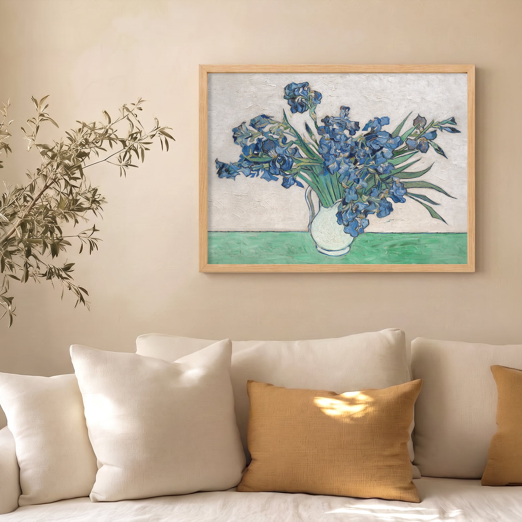 Van Gogh - Vazoda Mavi Süsen Çiçekleri (İrisler) Poster Baskı