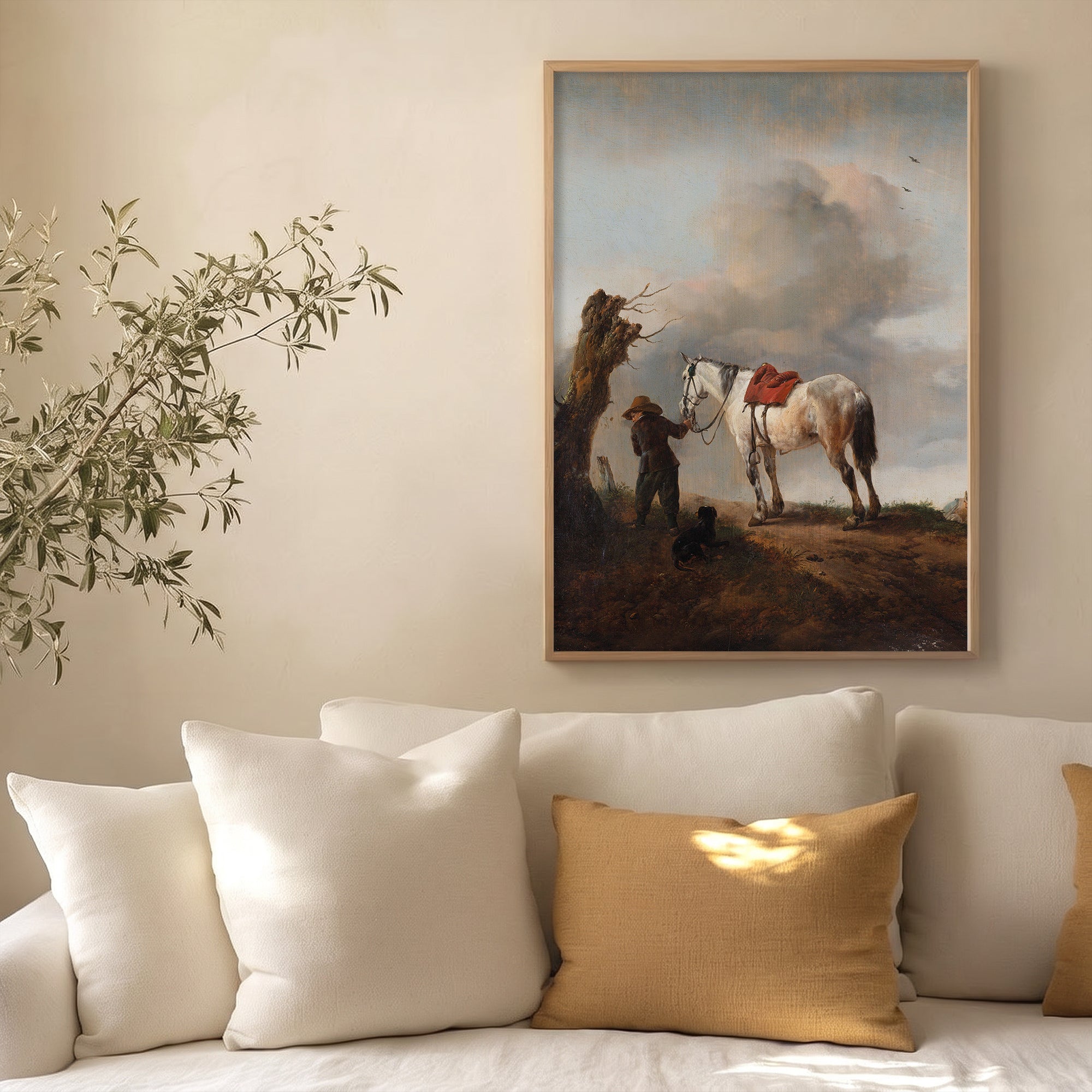Philips Wouwerman - Gri At Poster Baskı