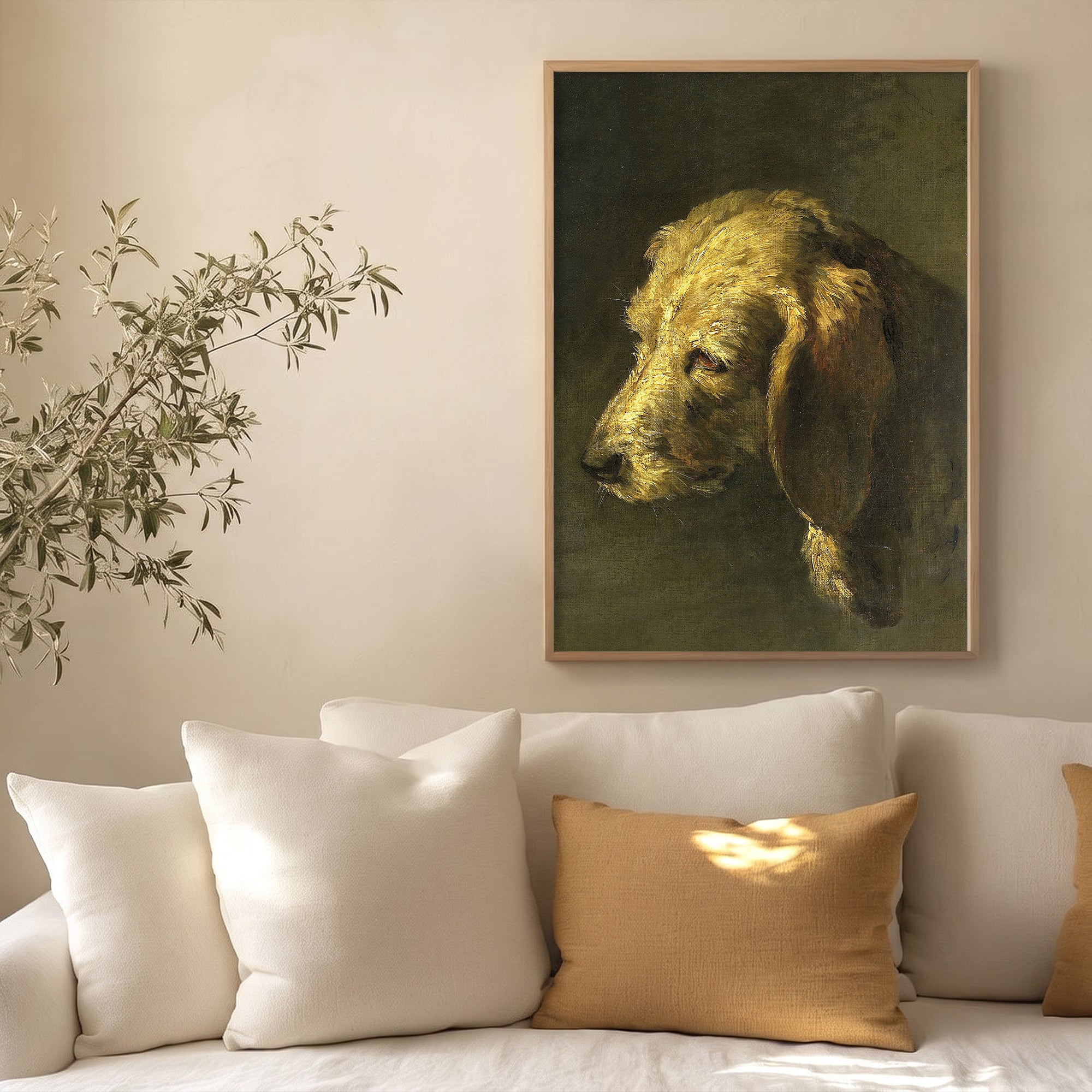 Nicolas Toussaint Charlet - Köpek Başı Poster Baskı