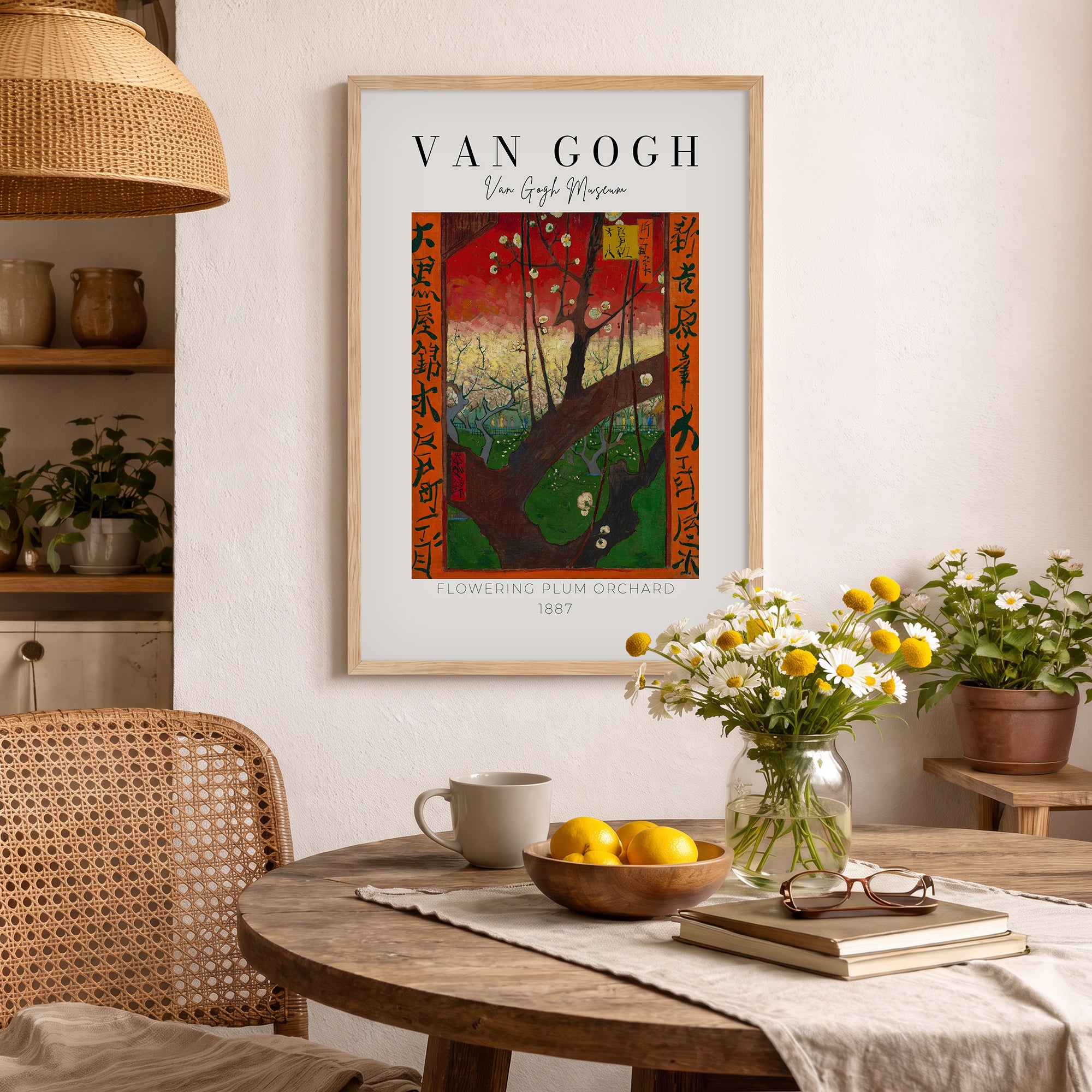 Vincent Van Gogh – "Çiçek Açan Erik Bahçesi" Müze Poster Baskı