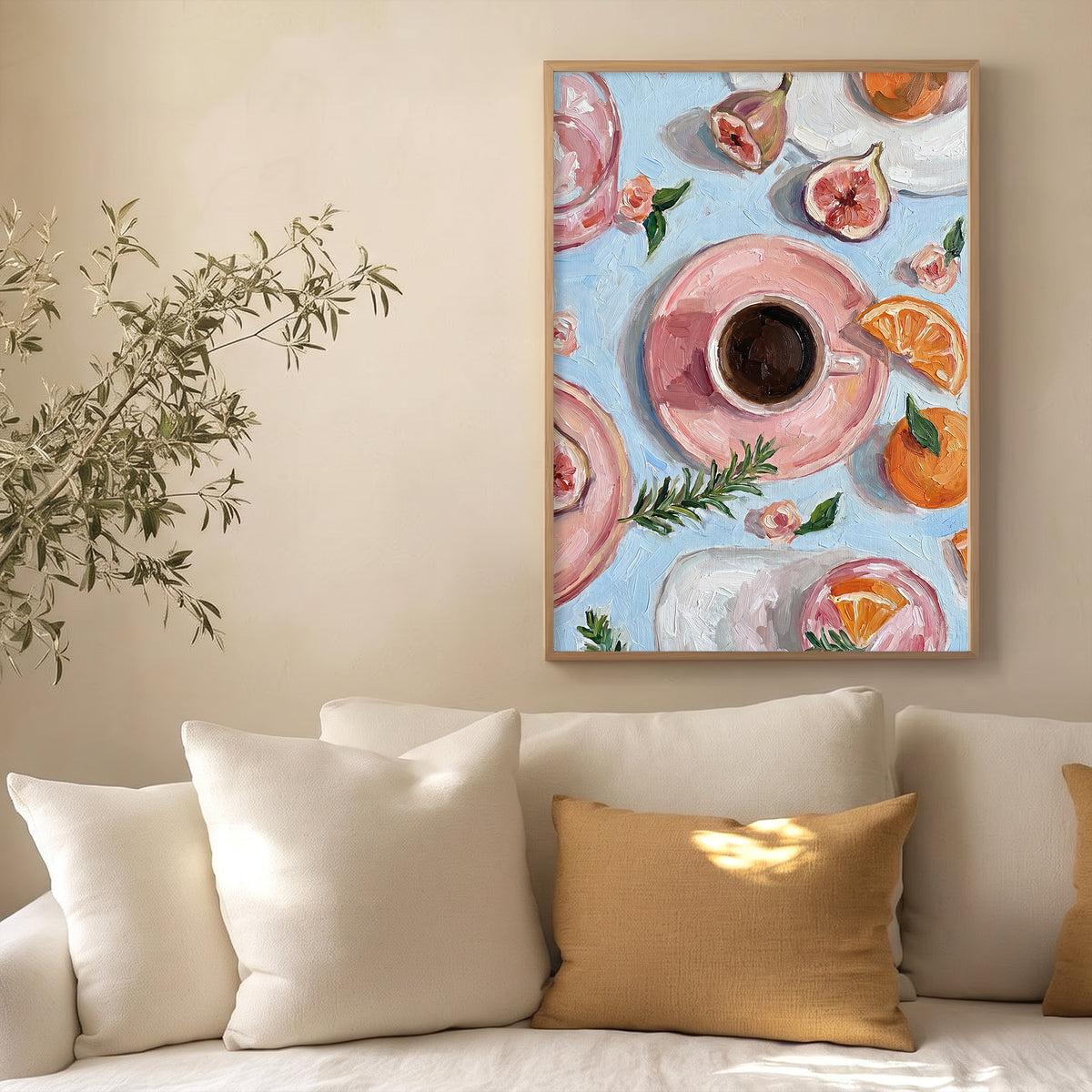 Pembe Kahve Molası Poster Baskı