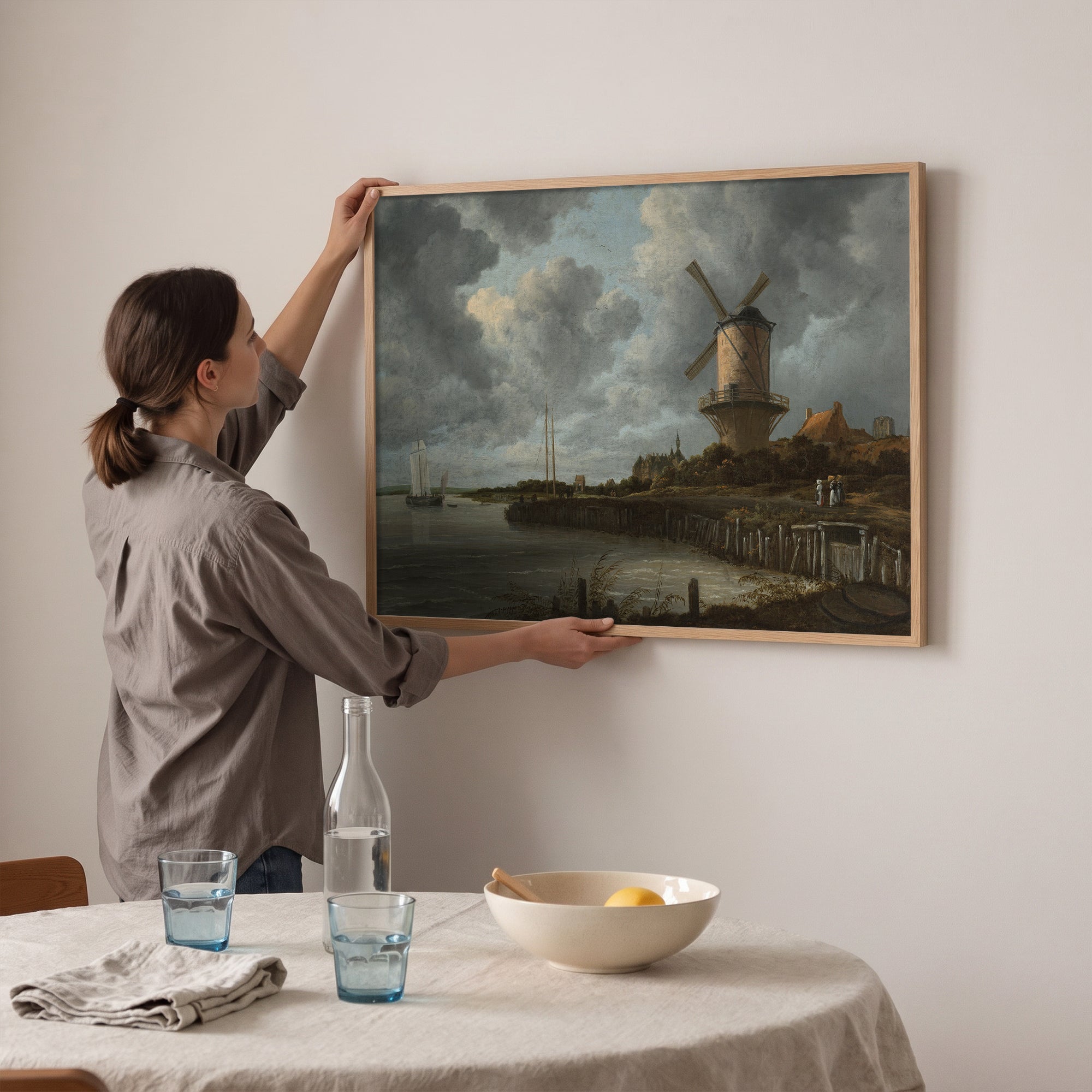 Jacob van Ruisdael – The Windmill at Wijk bij Duurstede Poster Baskı