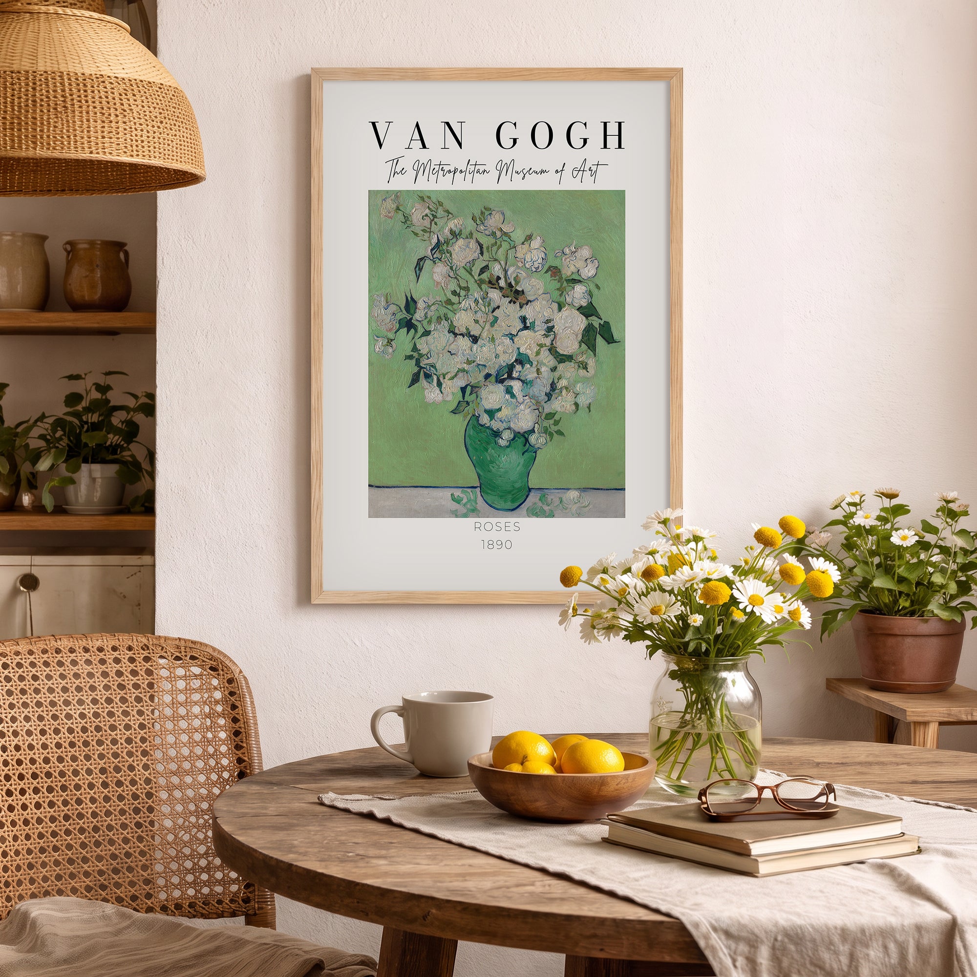 Vincent Van Gogh – "Güller" Müze Poster Baskı