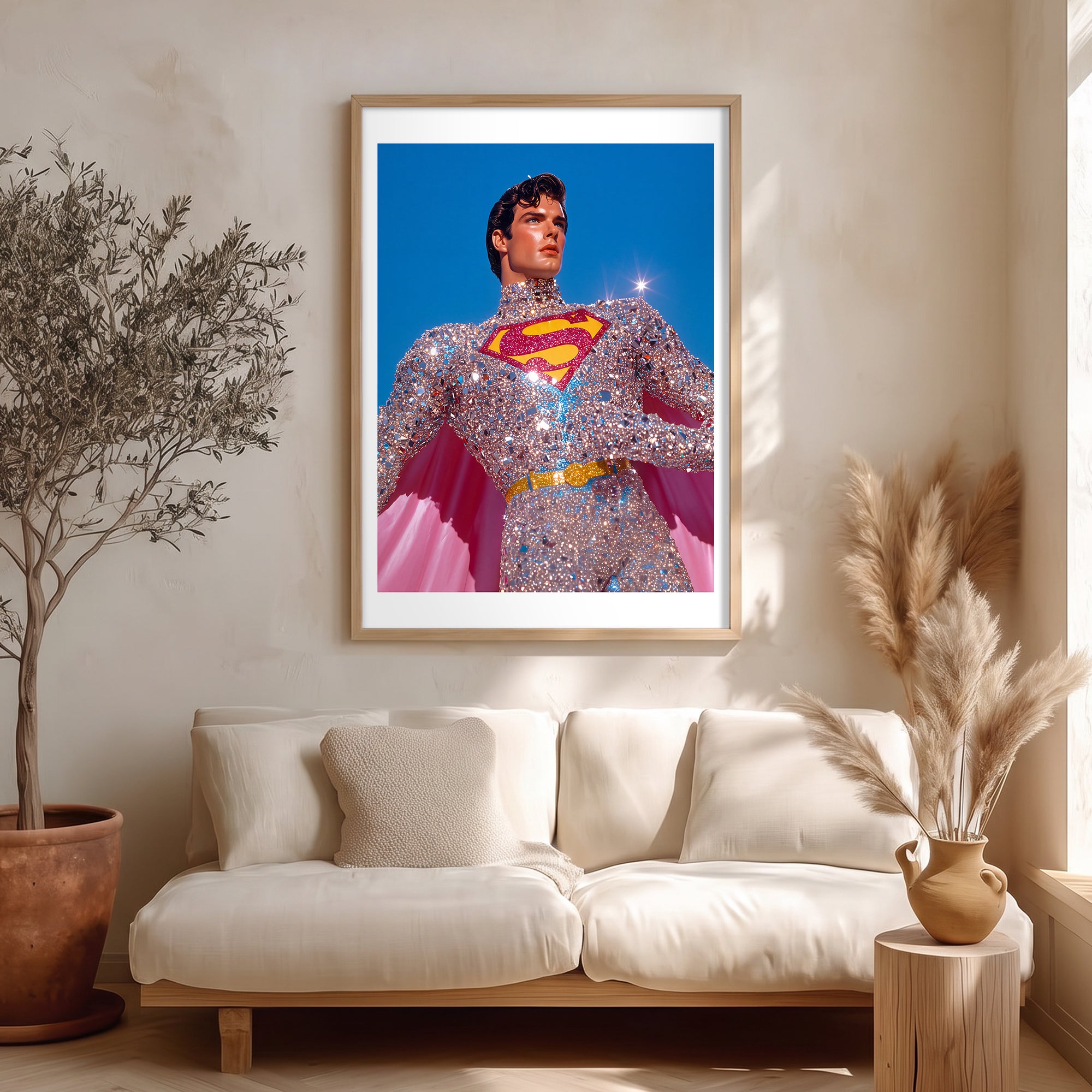 Işıltılı Süper Kahraman Poster Baskı