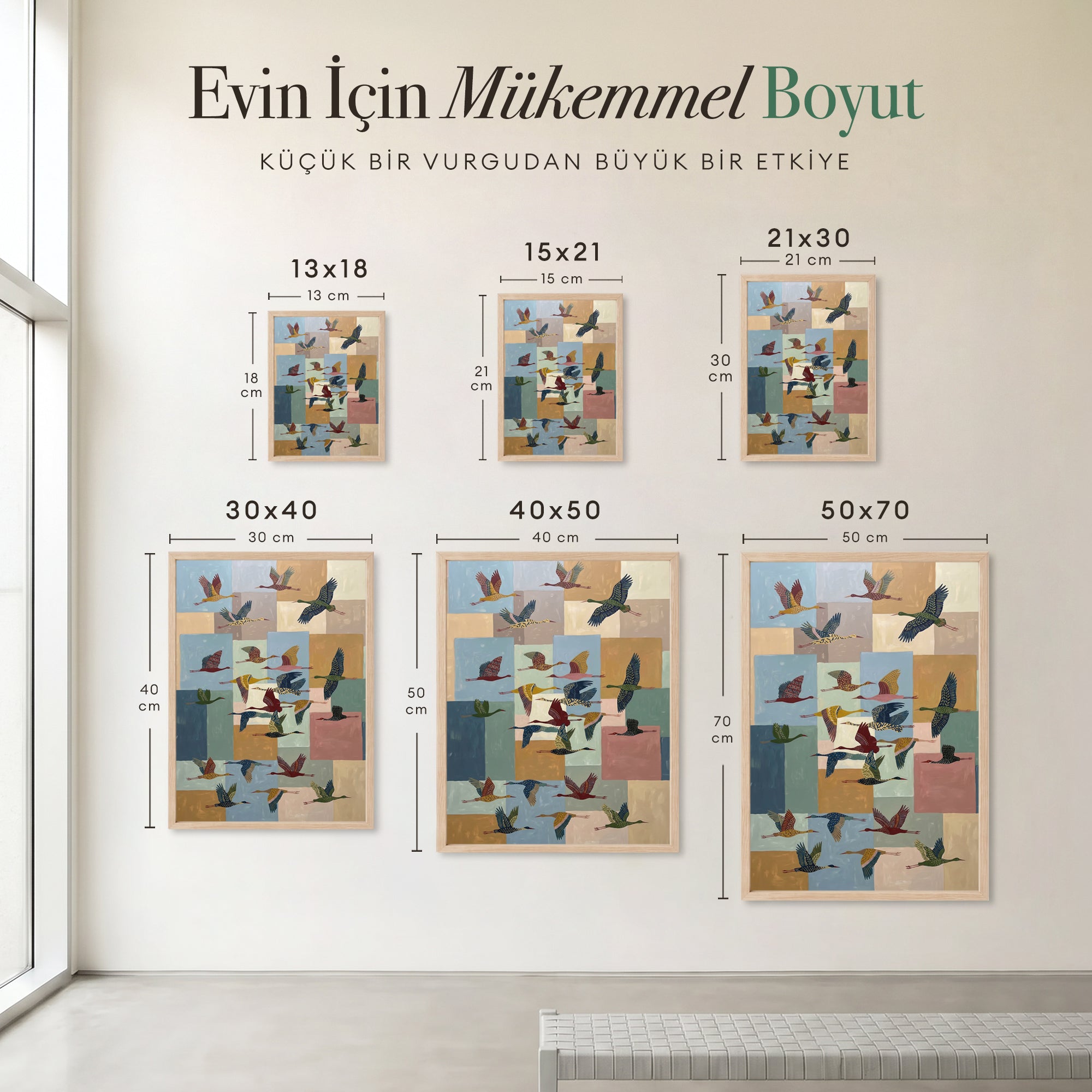 Vincent van Gogh – Yıldızlı Gece (1889) | Çerçeveli Duvar Posteri