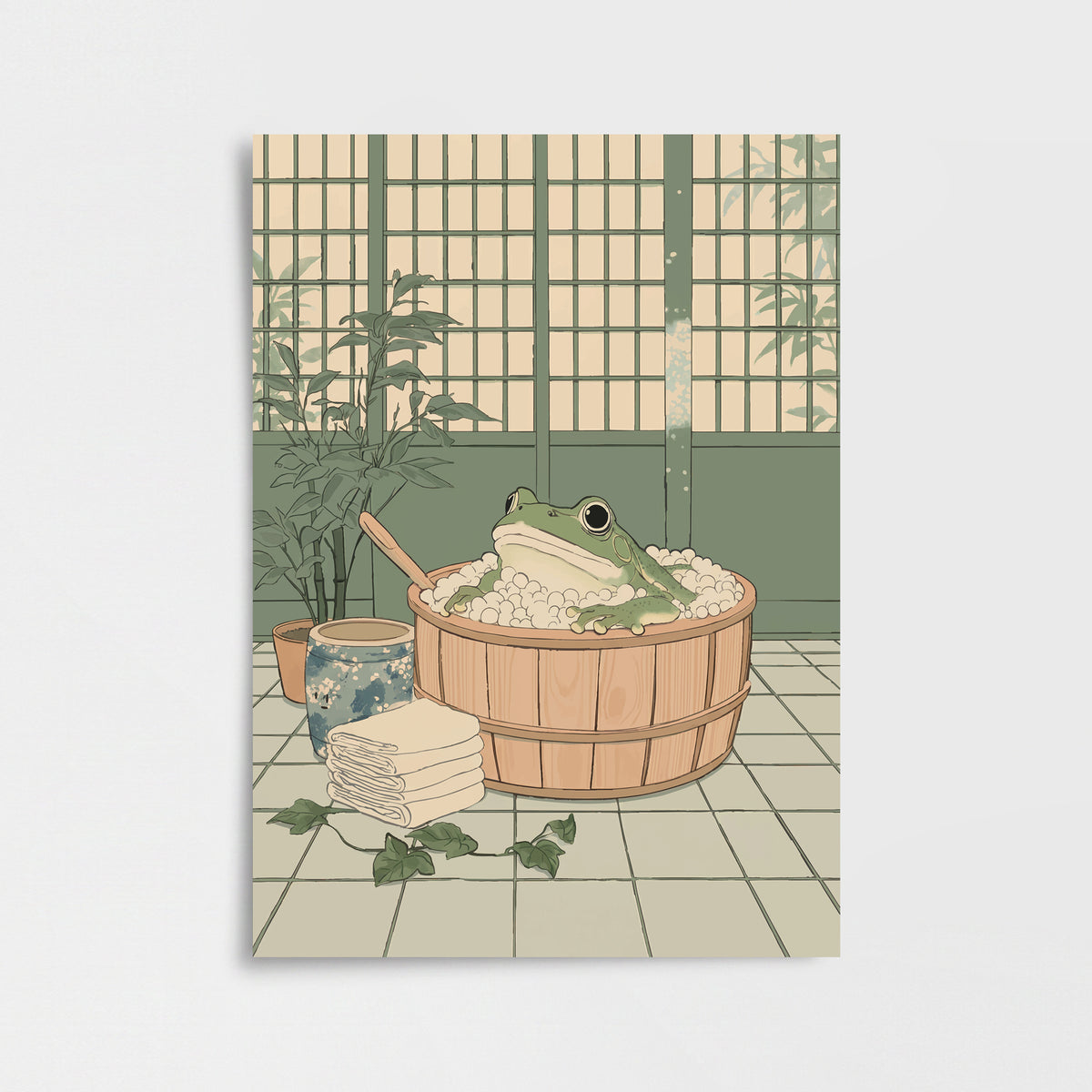 Kurbağa Spa Poster Baskı